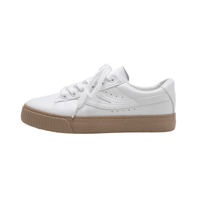 Womens Korean Style White Student Casual Shoes